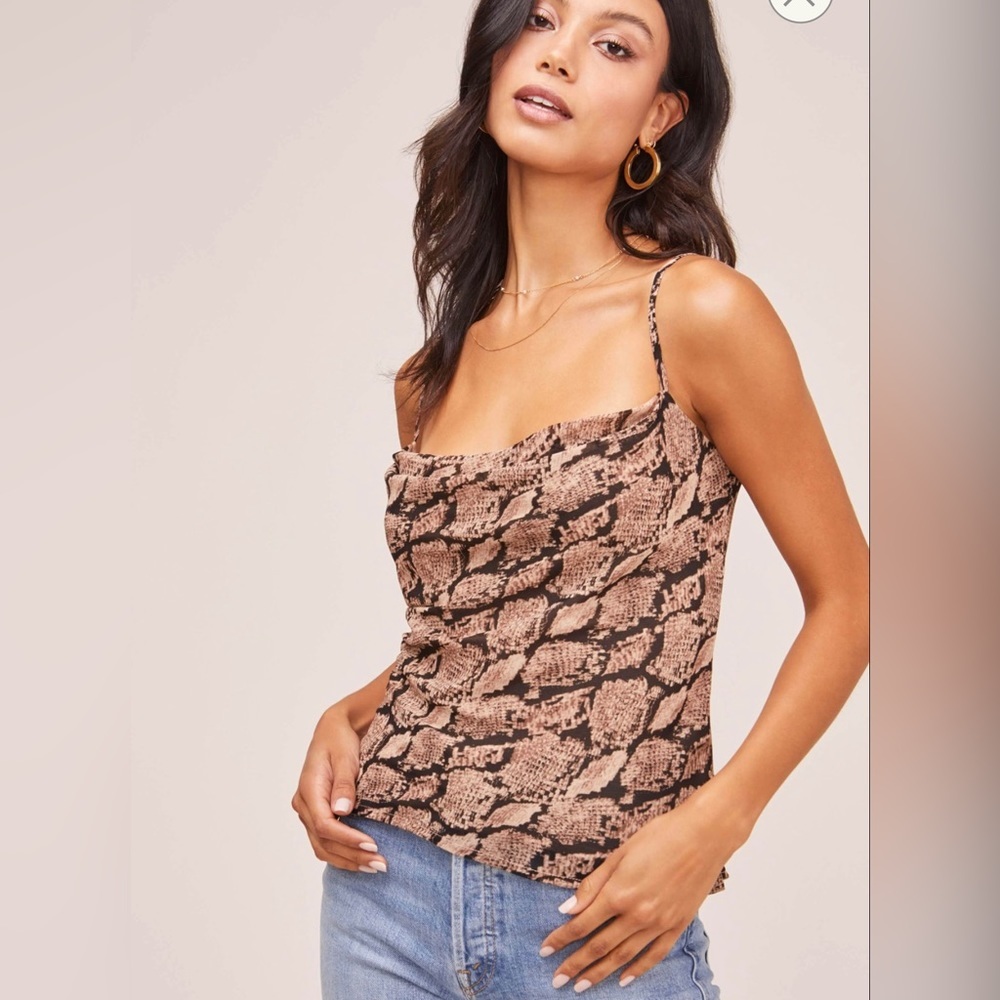 Astr The Label Cowl Drape Python Cami Size Small
